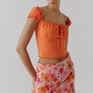 Urban Outfitters Farley Square Neck Top